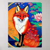 Poster Fox ukiyo-e (Devant)