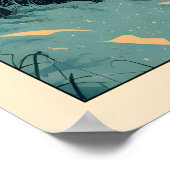 Poster Fox Wall Art Print Winter Bamboo Forest - Vertical (Coin)