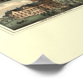 Poster Foxborough, MA Carte panoramique - 1879 (Coin)