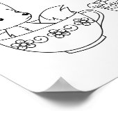 Poster Foxes de teacup - Bébé Animaux dans une Coupe Colo (Coin)