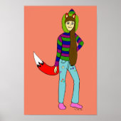 Poster foxgirl (Devant)