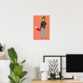 Poster foxgirl (Bureau à domicile)