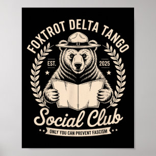 Poster Foxtrot Delta Tango Club Social Uniquement Vous Po
