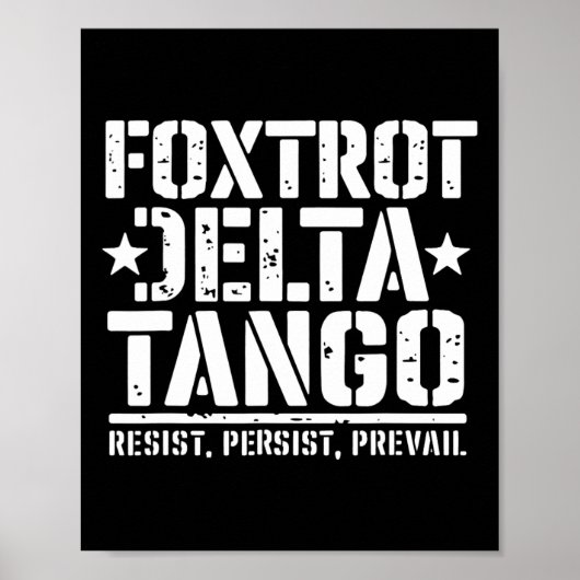Poster Foxtrots Deltas Tangos Drôle Résiste Ours 1 (Devant)