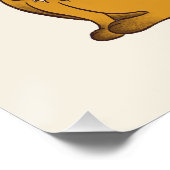 Poster Foxy Cute avec Fleurs (Coin)