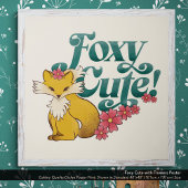 Poster Foxy Cute avec Fleurs