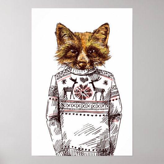Poster Foxy habillé Fox (Devant)