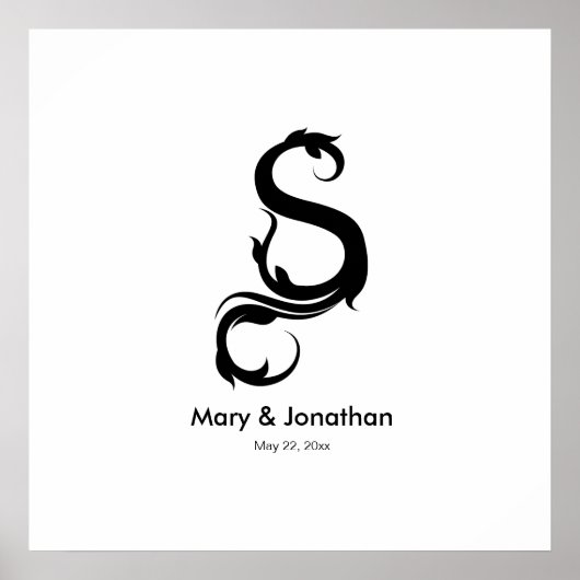 POSTER FOXY S MONOGRAMME BLANC (Devant)