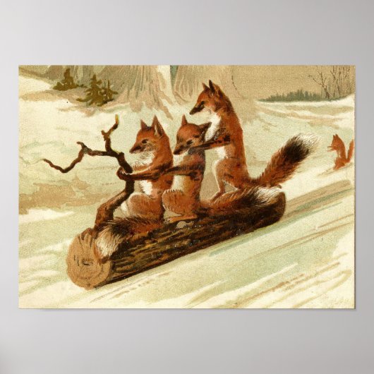 Poster Foxy Sleigh Ride (Devant)