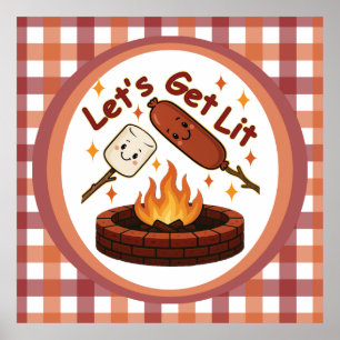 Poster Foyer Let’s Get Lit – Mignon Marshmallow & Hot Dog