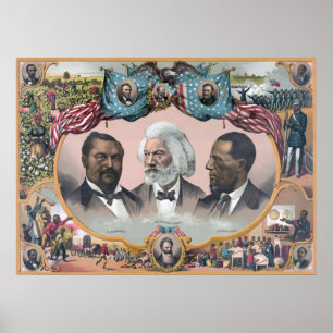 Poster Fr3d3rick Bailey Douglass avec Black Abolitionnist