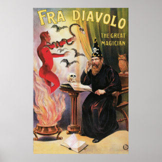 Poster Fra Diavolo ~ The Great Magician Vintage Magical A