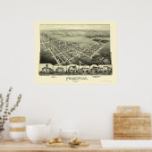 Poster Frackville, PA Carte panoramique - 1889 (Cuisine)