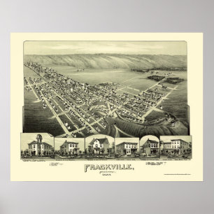 Poster Frackville, PA Carte panoramique - 1889