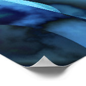 Poster Fractable avec forme géométrique bleue et verte (Coin)