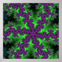 Fractage coloré vert et violet