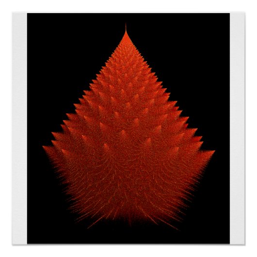 Poster Fractage Spiky Red "Tree" avec Spikes (Devant)