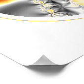 Poster Fractage symétrique or et gris (Coin)