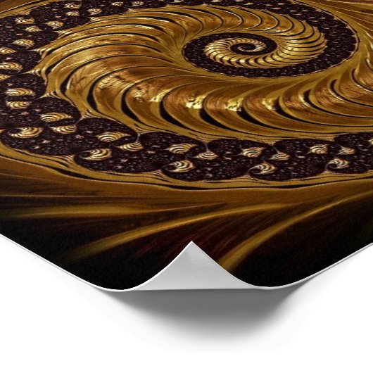 Poster fractal-199054 spirale fractale mathématiques sans (Coin)