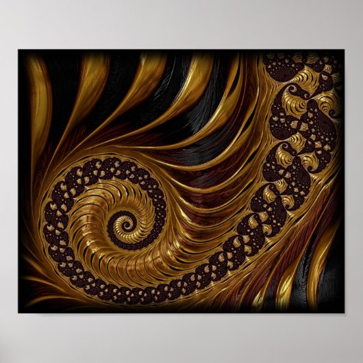 Poster fractal-199054 spirale fractale mathématiques sans (Devant)
