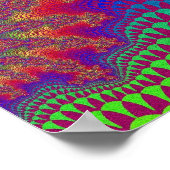 Poster Fractal arc-en-ciel coloré (Coin)