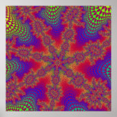 Poster Fractal arc-en-ciel coloré (Devant)