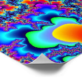Poster Fractal Arc-en-ciel personnalisé (Coin)