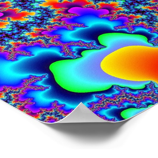 Poster Fractal Arc-en-ciel personnalisé (Coin)