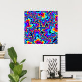 Poster Fractal Arc-en-ciel personnalisé (Bureau à domicile)