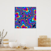 Poster Fractal Arc-en-ciel personnalisé (Cuisine)