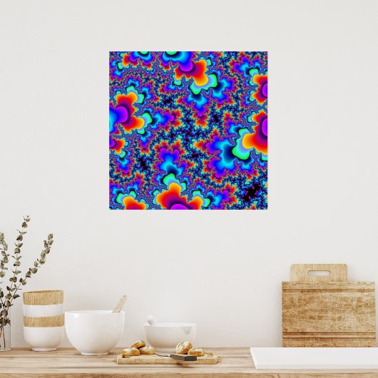 Poster Fractal Arc-en-ciel personnalisé (Cuisine)