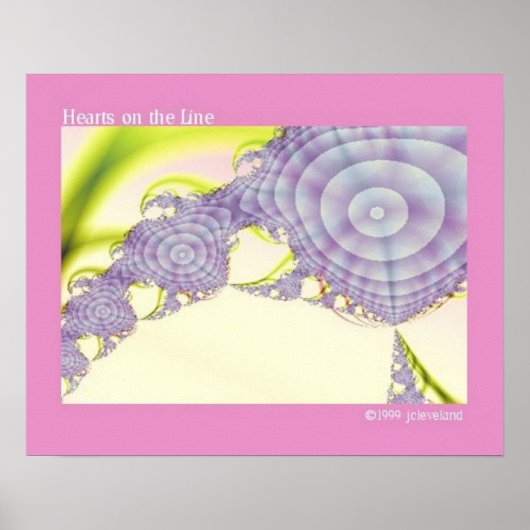 Poster Fractal Art Purple Heart (Devant)