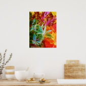 Poster Fractal Autumn Leaves Rainbow (Cuisine)