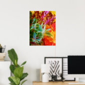 Poster Fractal Autumn Leaves Rainbow (Bureau à domicile)