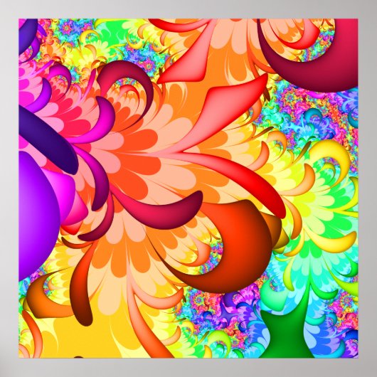 Poster Fractal Color Splash (Devant)