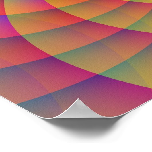 Poster fractal coloré (Coin)
