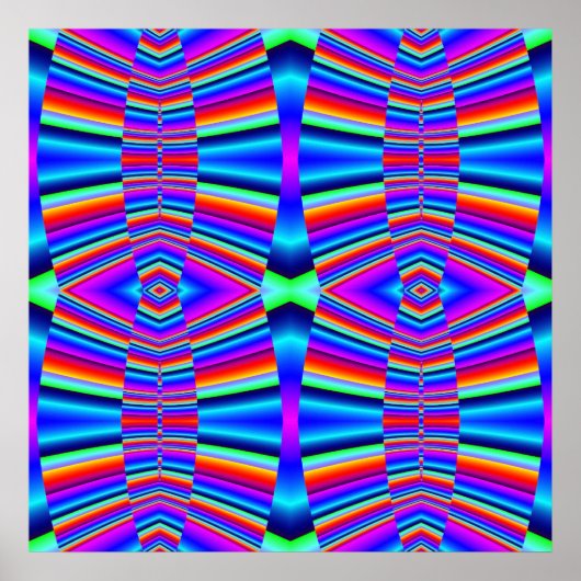 Poster fractal coloré (Devant)