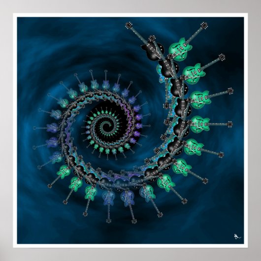 Poster fractal de guitare (Devant)