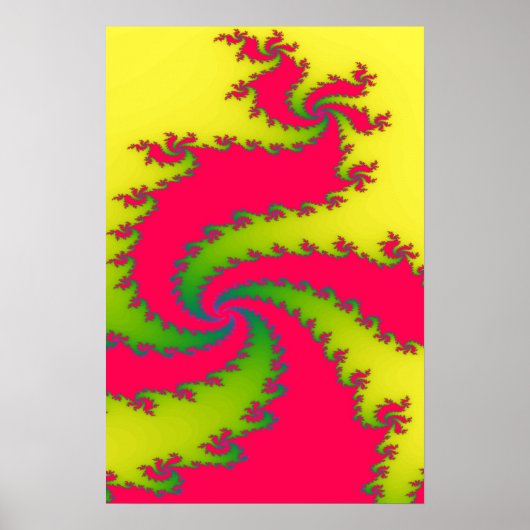 Poster Fractal du dragon de Nouvel An chinois (Devant)