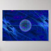 Poster Fractal En Bleu (Devant)