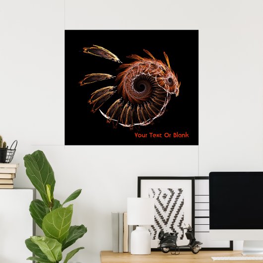 Poster Fractal Firebird (Bureau à domicile)