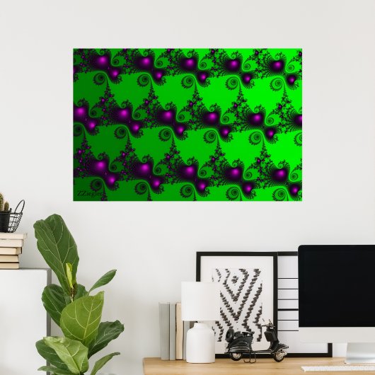Poster Fractal haute résolution Ziegler 1ère série (Bureau à domicile)