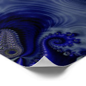 Poster Fractal "Hurricane" Blue Swirl (Coin)