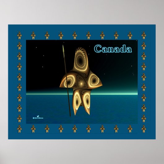 Poster Fractal Inuit Hunter (Devant)