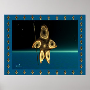 Poster Fractal Inuit Hunter