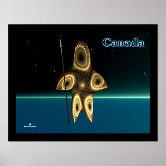Poster Fractal Inuit Hunter (Devant)