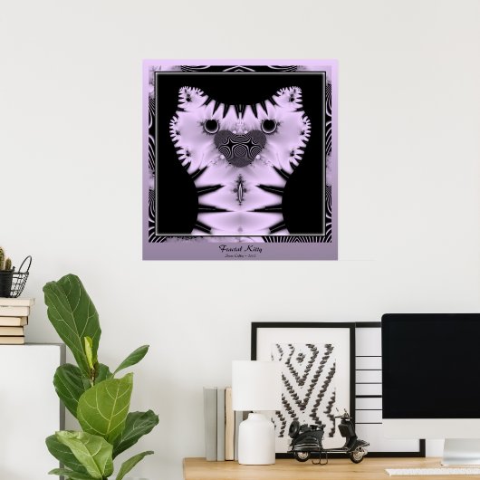 Poster Fractal Kitty (Bureau à domicile)