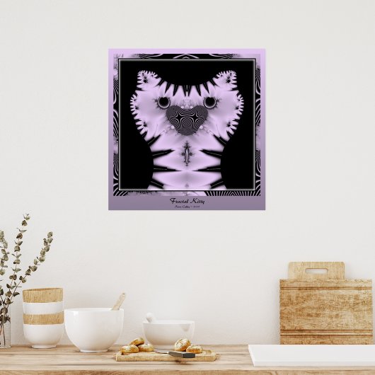 Poster Fractal Kitty (Cuisine)