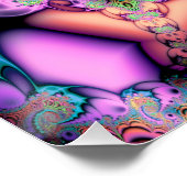 Poster Fractal Mandala Floral Psychedelic (Coin)