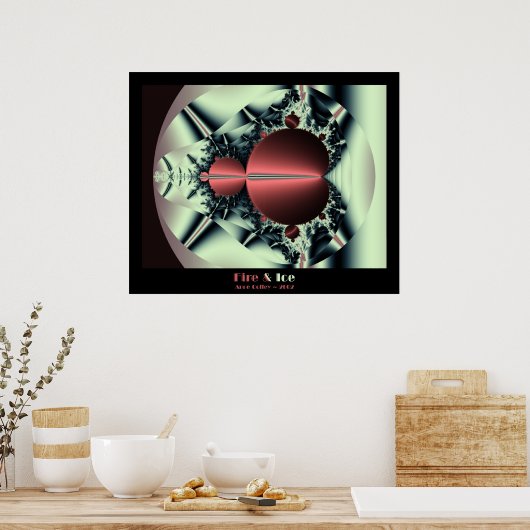 Poster Fractal Mandelbrot Fire et Ice Fractal (Cuisine)